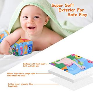 Activity-board  Baby Tissue Box Toy,Baby Toy Sensory Toy Baby,Tissue Box Toy mit 4 Crinkle Paper und 15 bunten Seidentüchern 