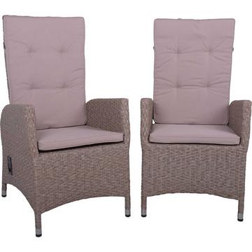 Chaise de jardin Braga I grise (lot de 2)