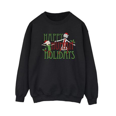 Rick And Morty  Happy Human Holidays Sweatshirt 
