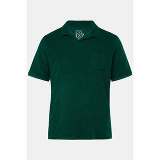 JP1880  Maglia polo in spugna con colletto alla cubana e mezze maniche 