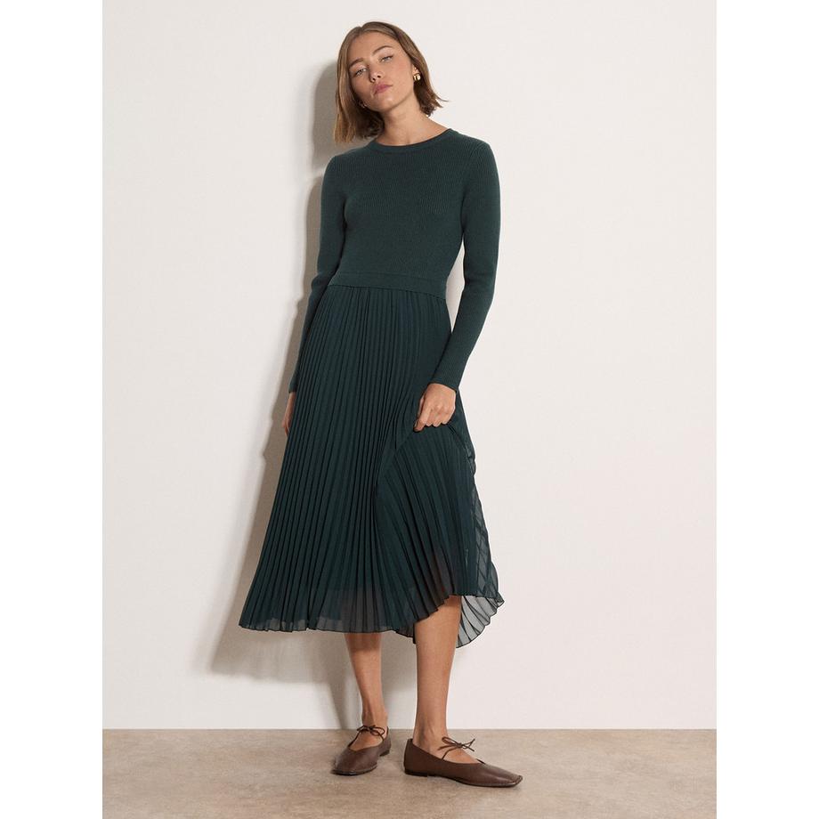 Midikleid aus geripptem Strick