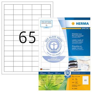 HERMA Etiketten 38,1×21,2mm 10820 recycling 6500 Stück