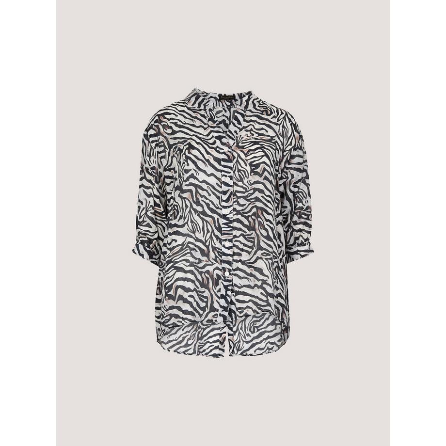 APRICOT Oversized Zebra Print Bluse  