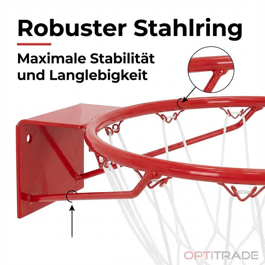 Pure2Improve  Basketballkorb-Ring mit Netz 