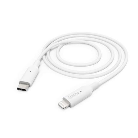 hama  Cavo di ricarica HAMA da USB-C a Lightning 1,0 m bianco 