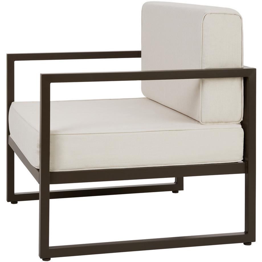 Tectake Fauteuil de jardin COMOSA épaisseur du coussin de l'assise 14 cm  