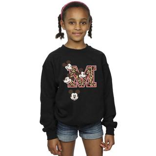 MICKEY MOUSE Leopard Print M Sweatshirt  