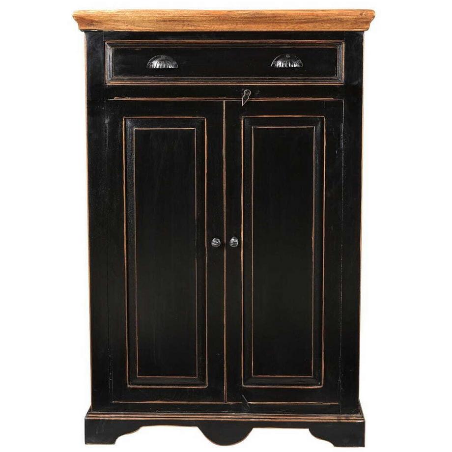 mutoni Commode haute Taverna noir miel 80x120  