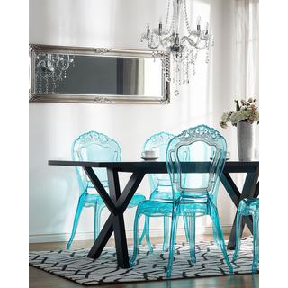 Beliani Esszimmerstuhl 2er Set aus Polycarbonat Glamourös VERMONT  