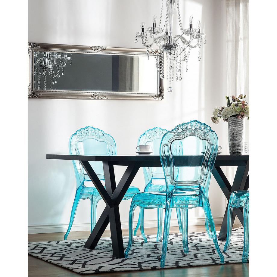 Beliani Lot de 2 chaises de salle à manger en Polycarbonate Glamour VERMONT  