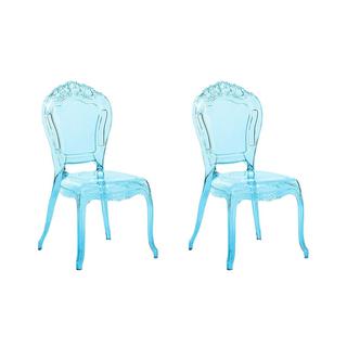 Beliani Esszimmerstuhl 2er Set aus Polycarbonat Glamourös VERMONT  