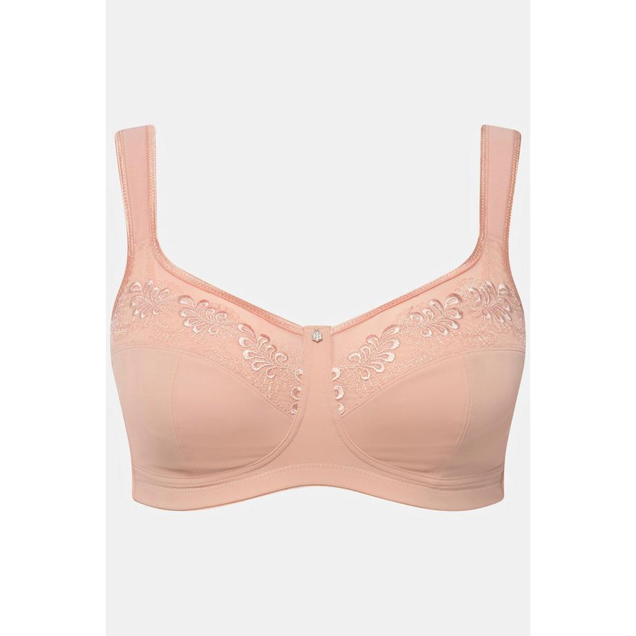 Ulla Popken Soutien-gorge de maintien Broderie sans armatures bonnet C-D  