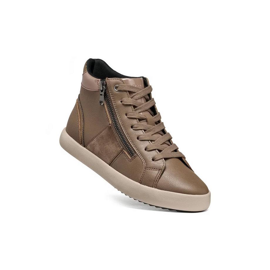 GEOX Blomiee Sneakers Hautes avec Fermeture Éclair Latérale  