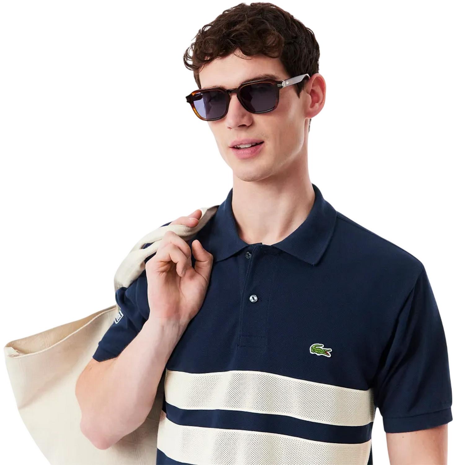 LACOSTE Polohemd mit Kontraststreifen  