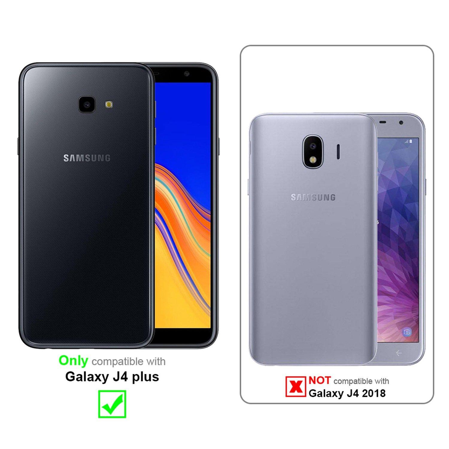 Cadorabo  Housse compatible avec Samsung Galaxy J4 PLUS - Coque de protection avec fermeture magnétique, fonction de support et compartiment pour carte 