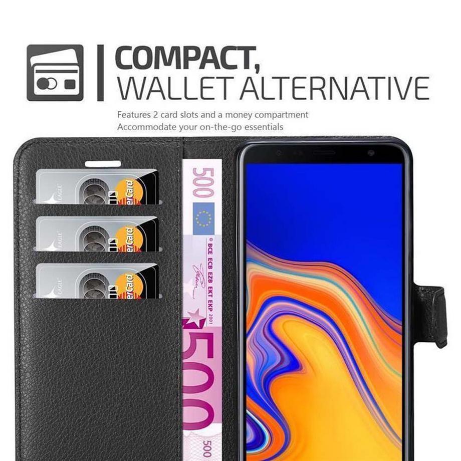 Cadorabo  Hülle für Samsung Galaxy J4 PLUS Standfunktion, Kartenfach 