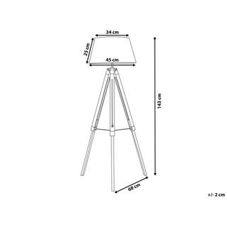 Beliani Lampada da pavimento en Legno di pino Moderno MADEIRA  