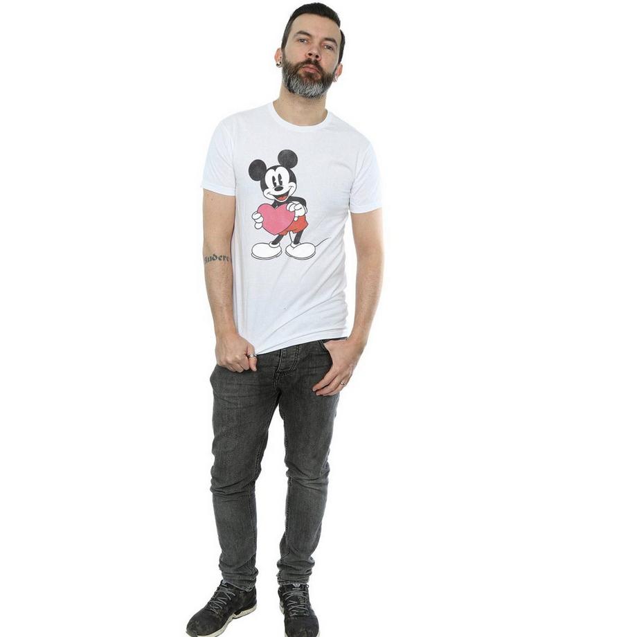 Disney Mickey Mouse Cuore Stampa T-Shirt  