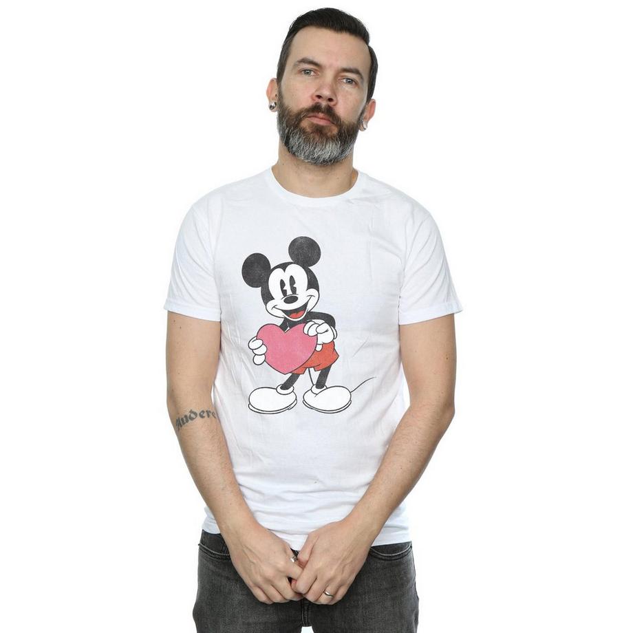 Disney Mickey Mouse Cuore Stampa T-Shirt  
