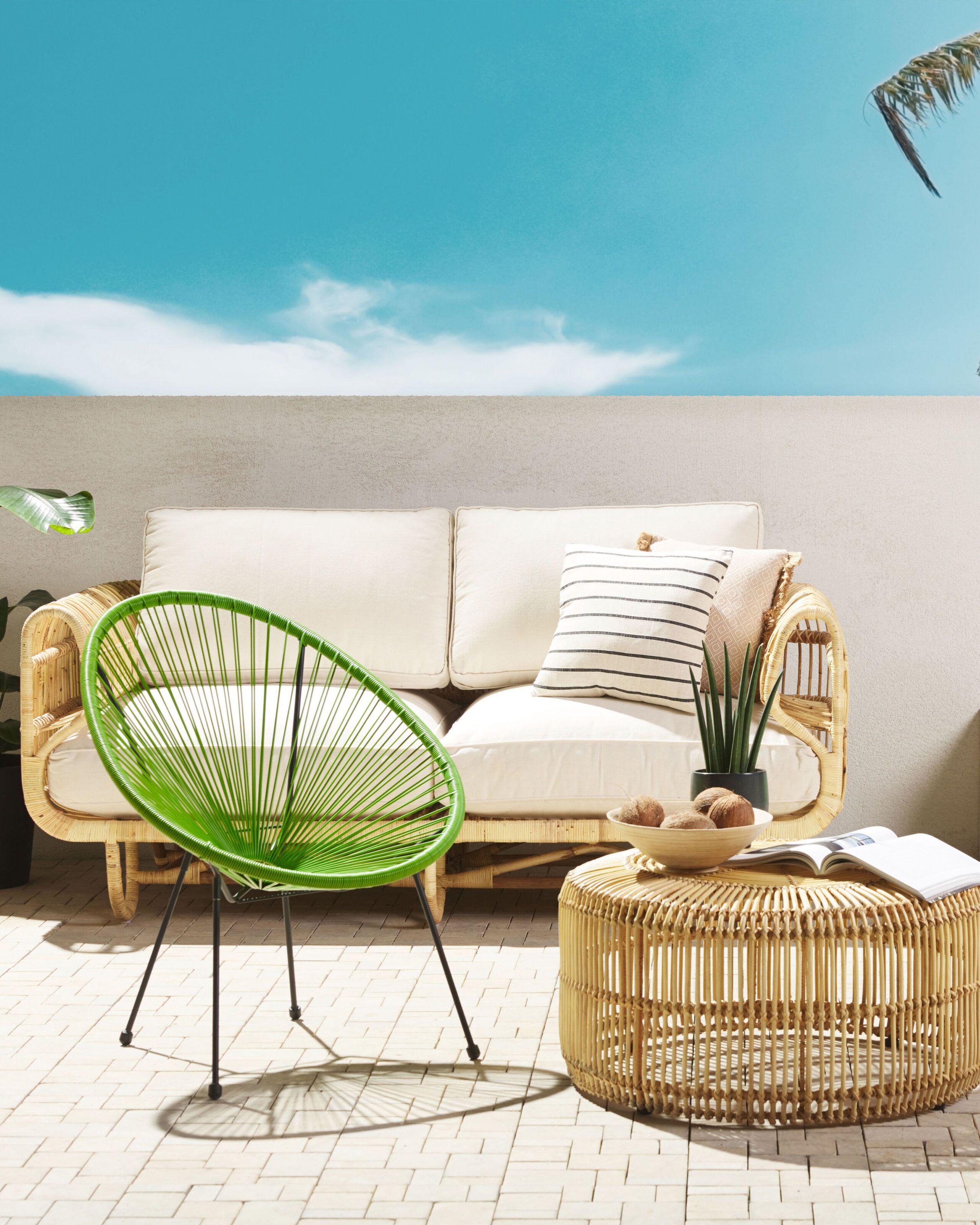 Beliani Set mit 2 Stühlen aus PE Rattan Modern ACAPULCO II  