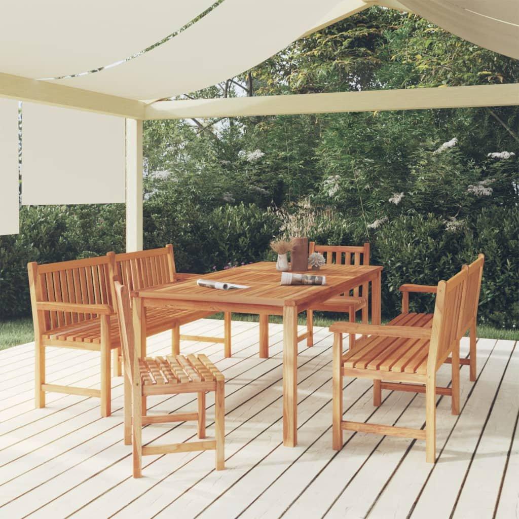 VidaXL set da pranzo da giardino Teak riciclato  