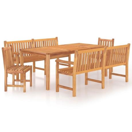 VidaXL set da pranzo da giardino Teak riciclato  