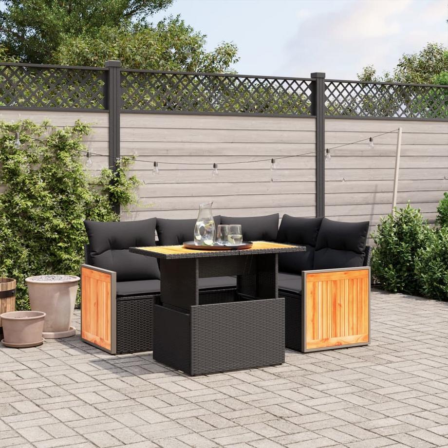VidaXL Ensemble de canapés de jardin rotin synthétique  