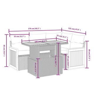 VidaXL Garten sofagarnitur poly-rattan  