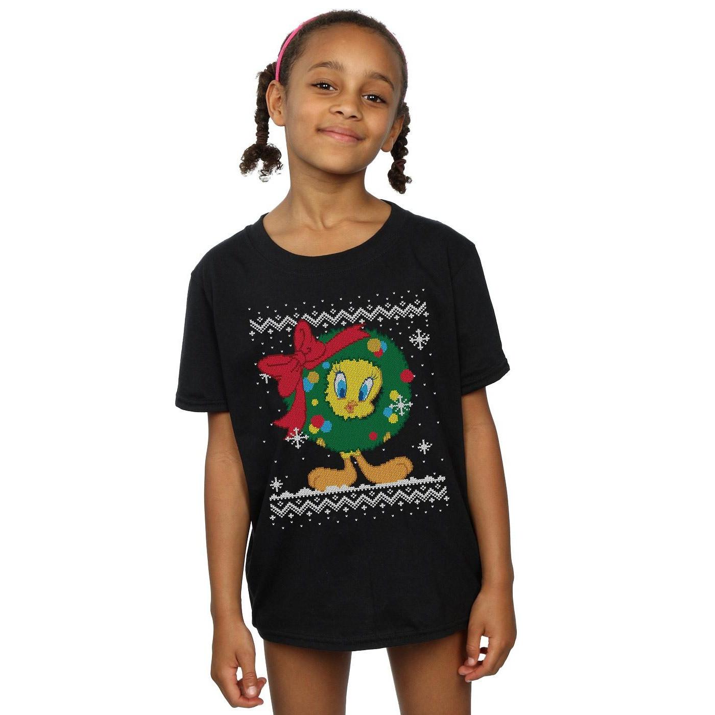 LOONEY TUNES  Tshirt TWEETY PIE CHRISTMAS FAIR ISLE 