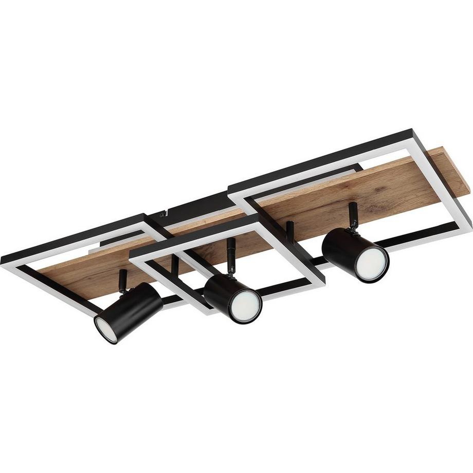 mutoni Plafonnier métal noir mat LED 71x27x19  