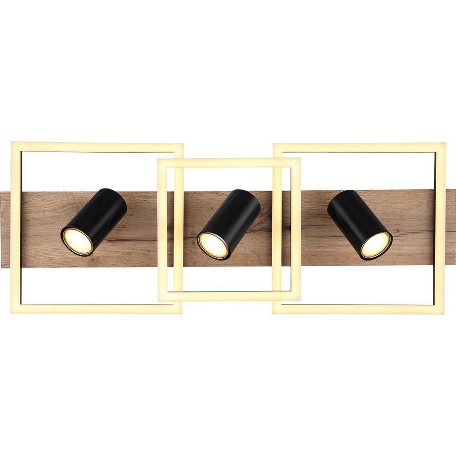 mutoni Plafonnier métal noir mat LED 71x27x19  