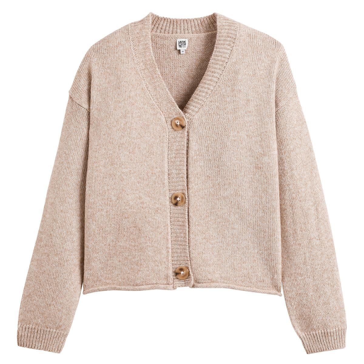 La Redoute Collections  Cardigan mit V-Ausschnitt aus Feinstrick 