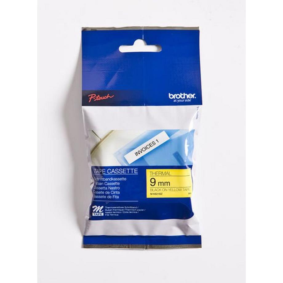 brother PTOUCH Band, nicht lam. schwarz/gelb M-K621BZ zu PT-65/75/85/110 8m x 9 mm  