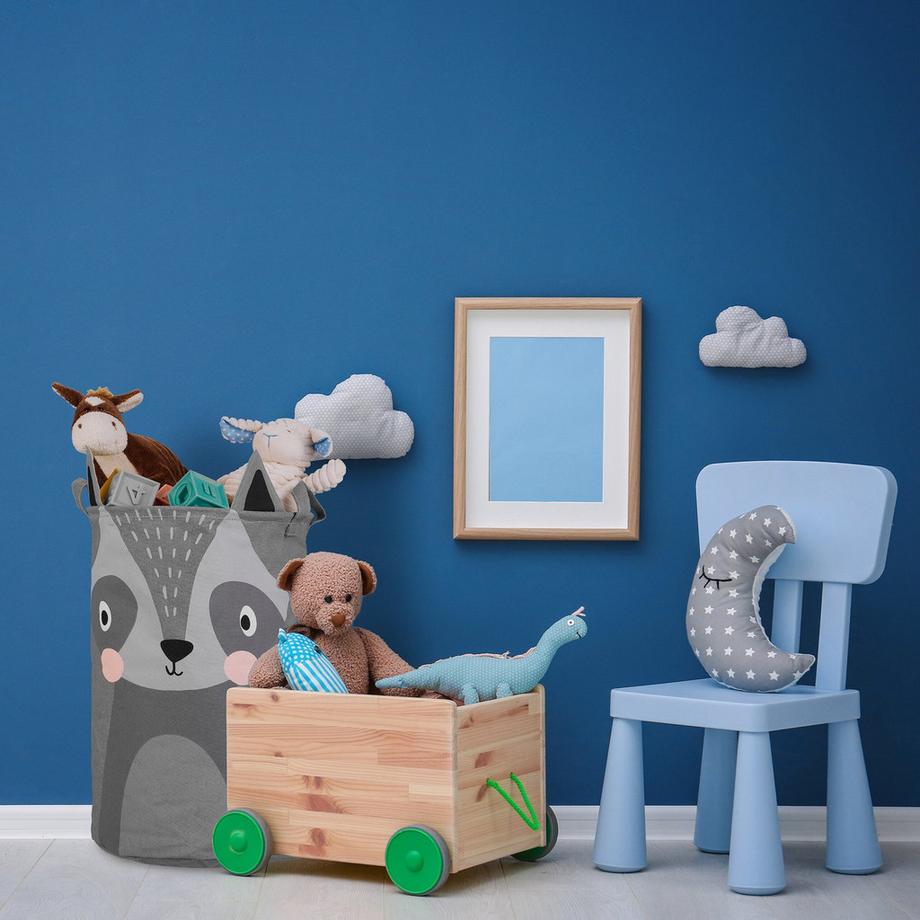 B2X Cestino portaoggetti per bambini con motivo a procione  