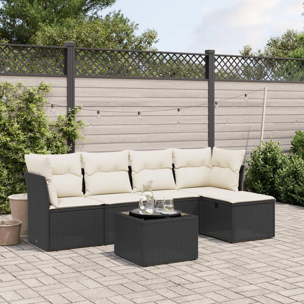 VidaXL set divano da giardino Polirattan  