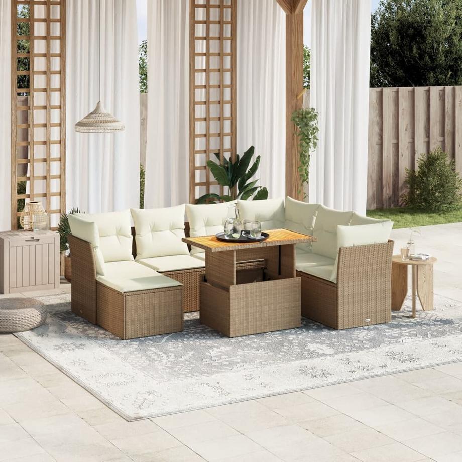 VidaXL Ensemble de canapés de jardin rotin synthétique  