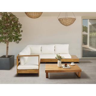 Beliani Set lounge pour jardin en Acacia Rustique MARETTIMO  