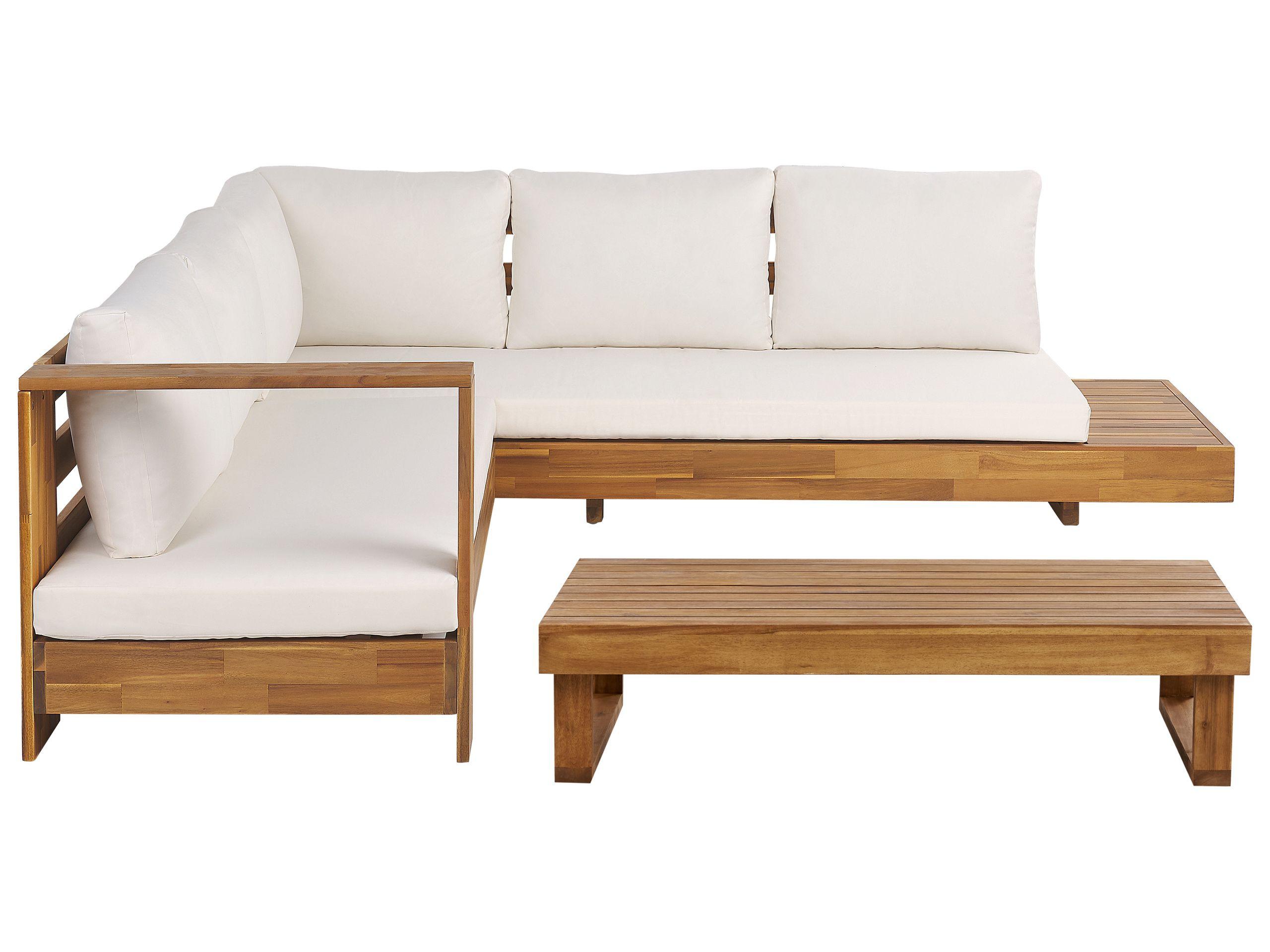 Beliani Set lounge pour jardin en Acacia Rustique MARETTIMO  