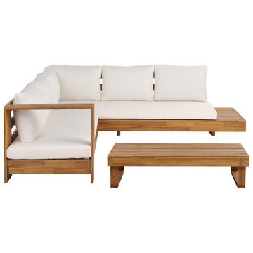 Set lounge pour jardin en Acacia Rustique MARETTIMO