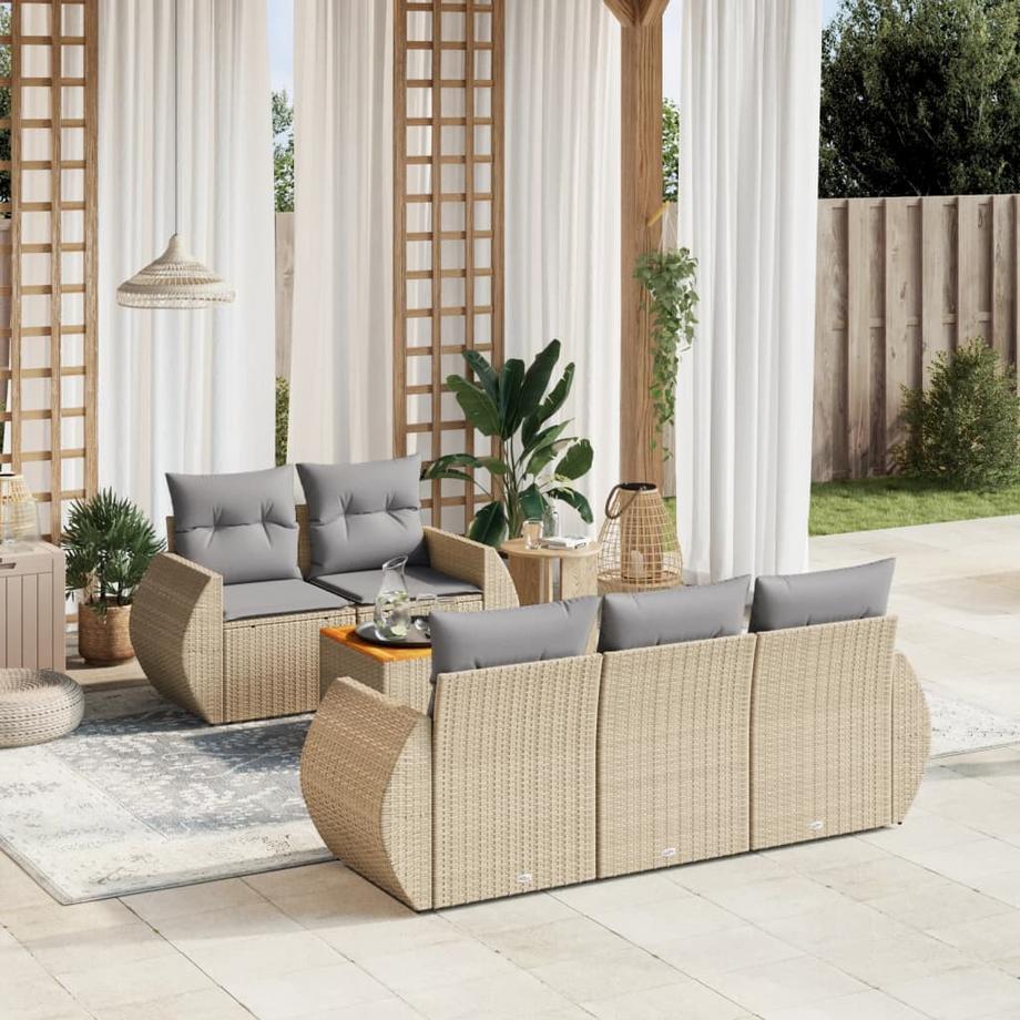 VidaXL Ensemble de canapés de jardin rotin synthétique  