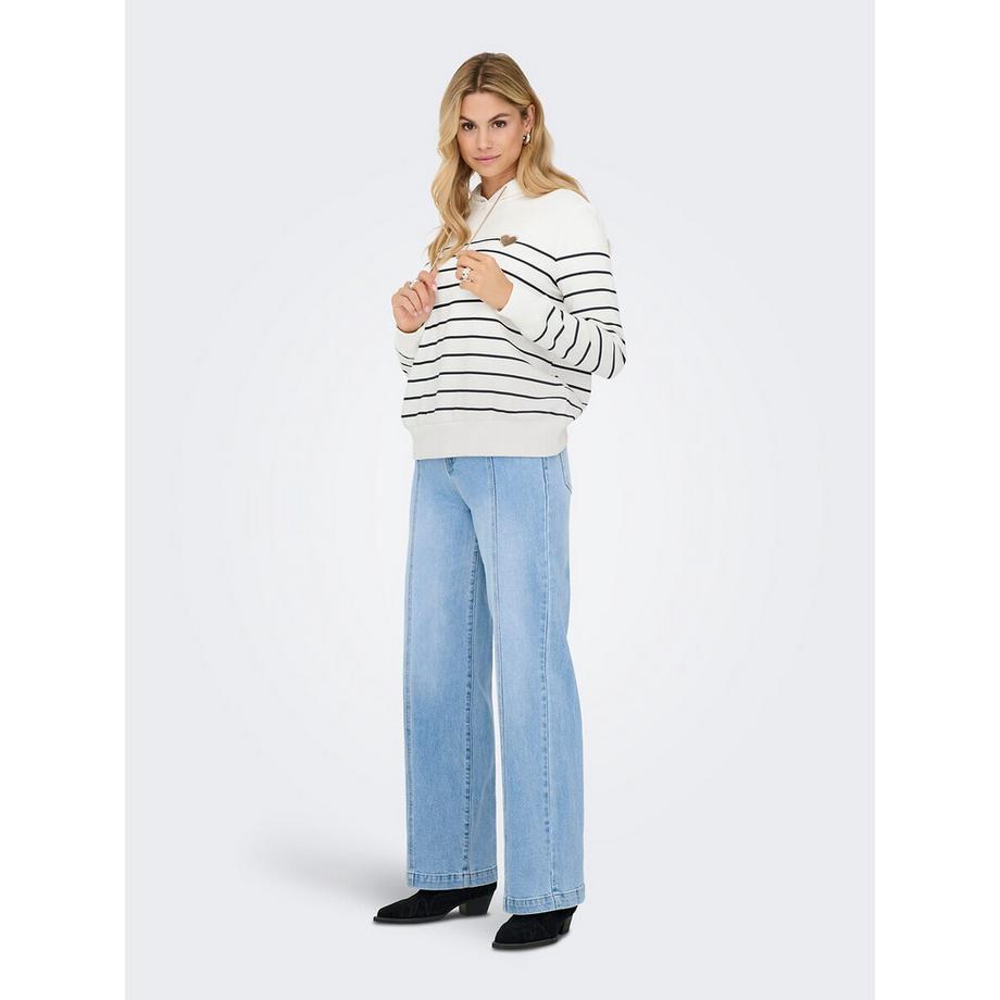 ONLY Gestreiftes Kapuzensweatshirt  