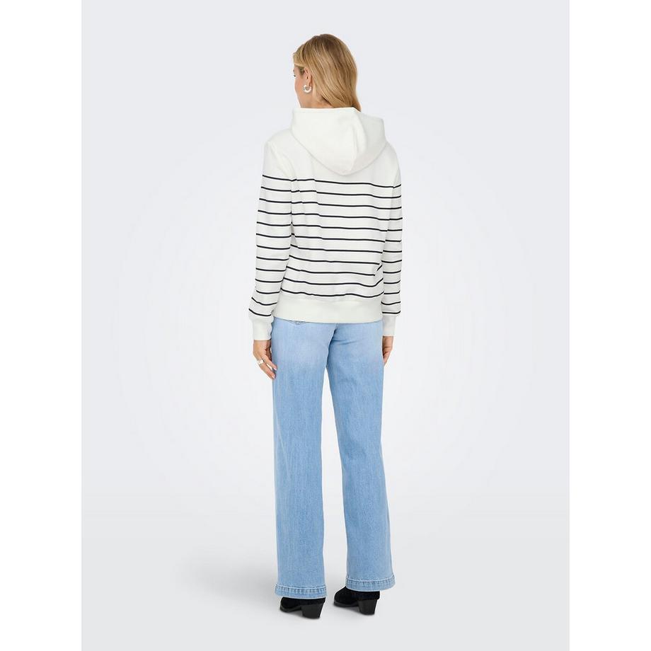 ONLY Gestreiftes Kapuzensweatshirt  