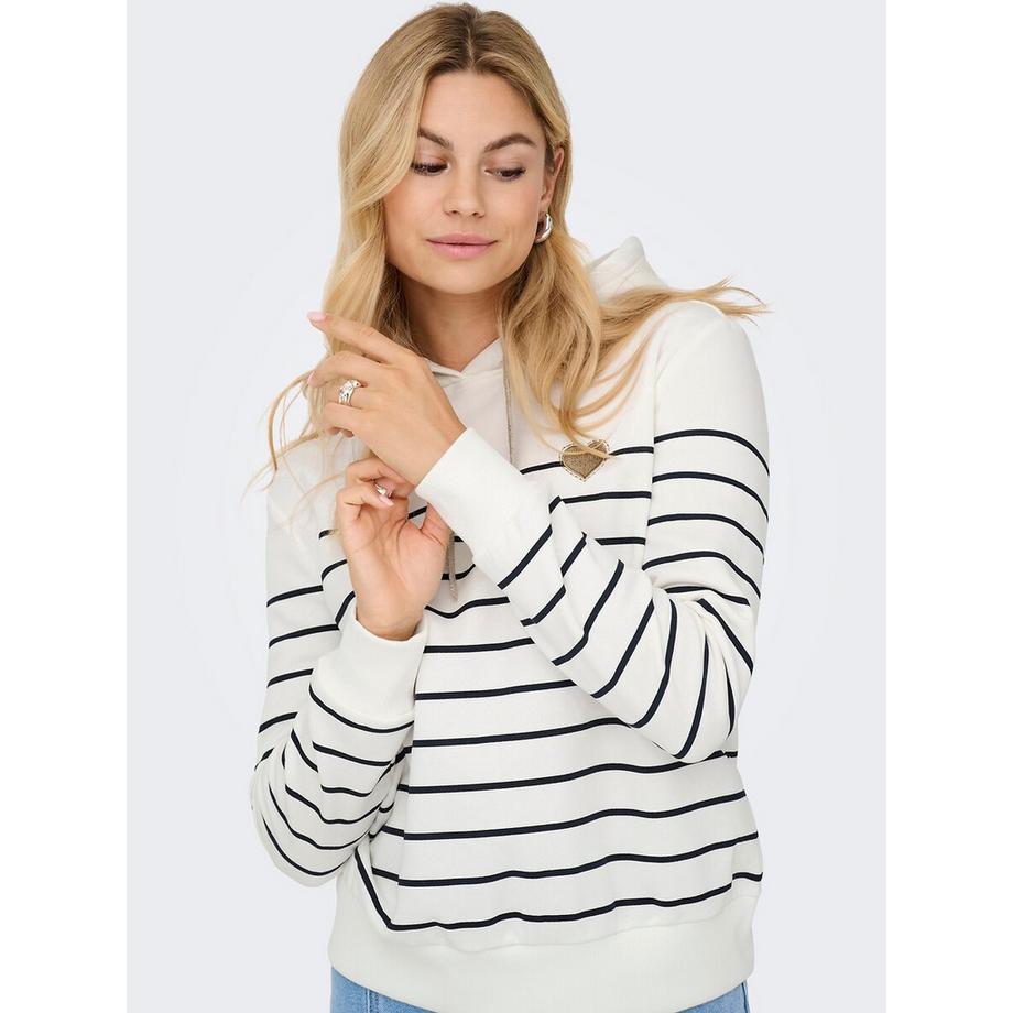 ONLY Gestreiftes Kapuzensweatshirt  