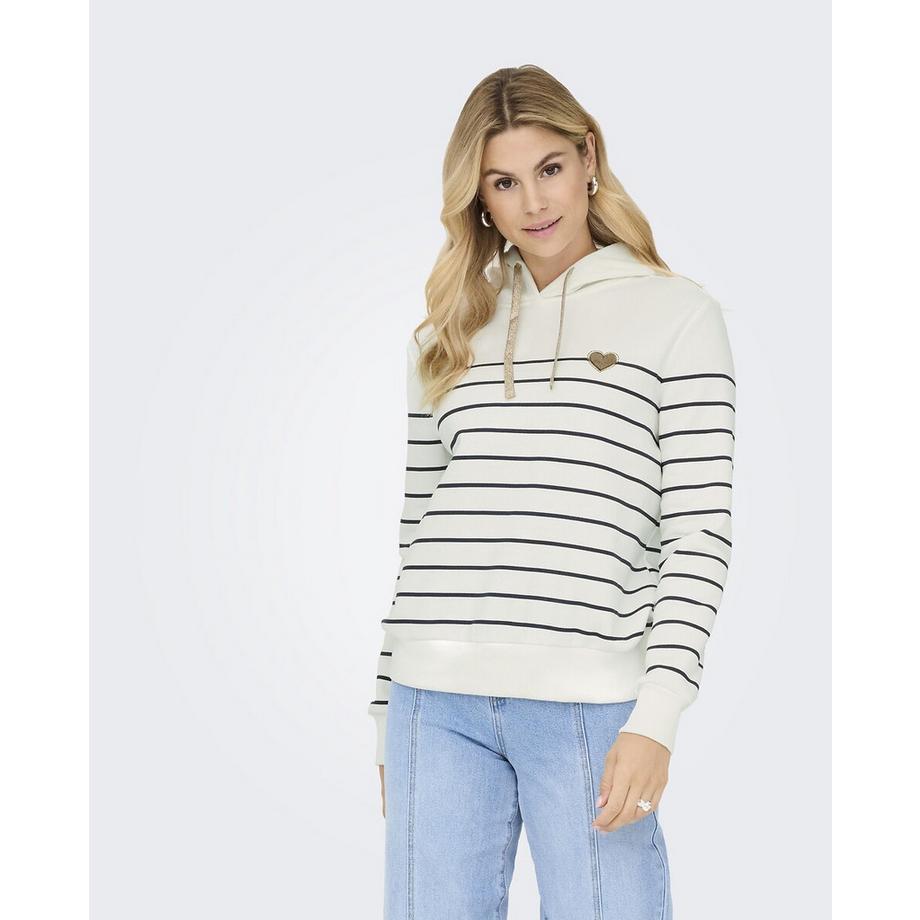 Kapuzensweatshirt mit Streifen