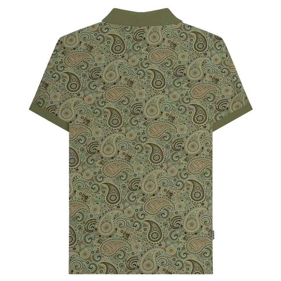 Lambretta  Ss25 Maglietta Polo Paisley Con Marchio 