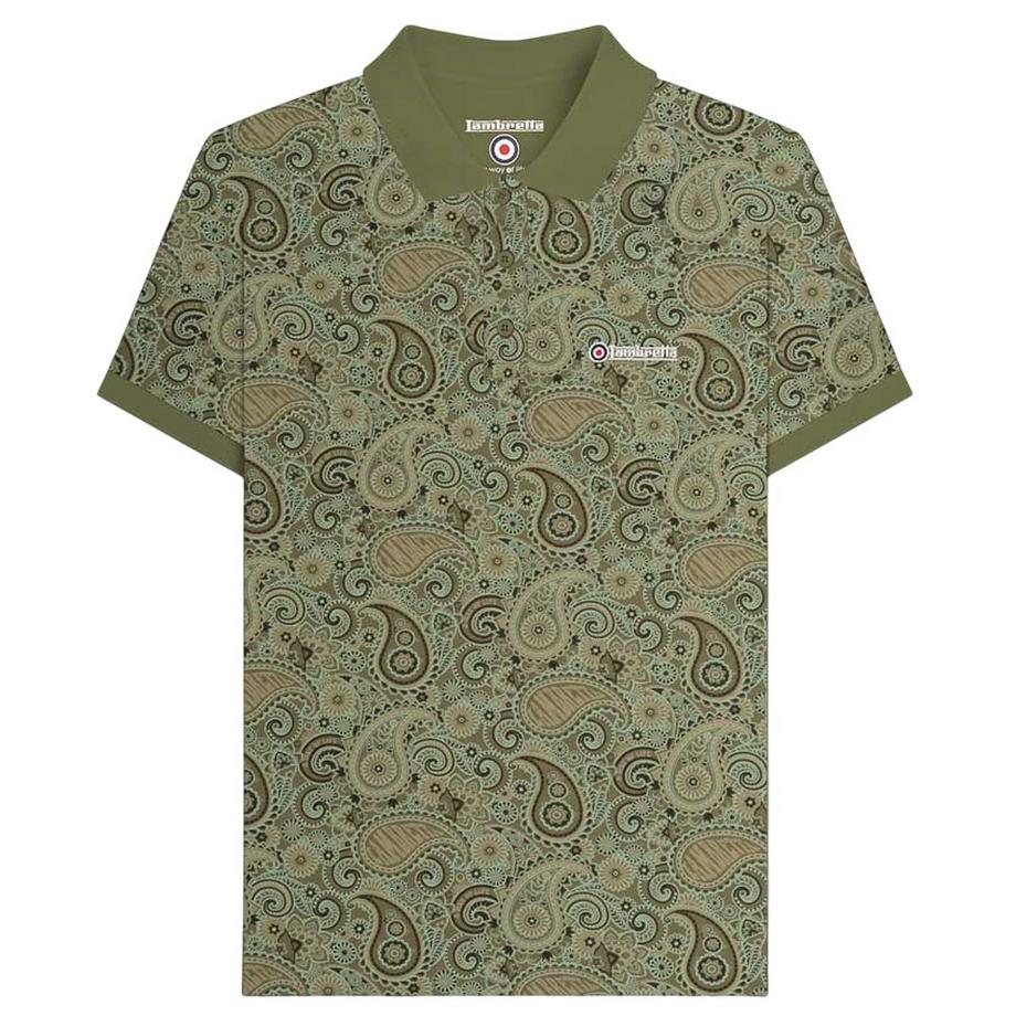 Ss25 Maglietta Polo Paisley Con Marchio