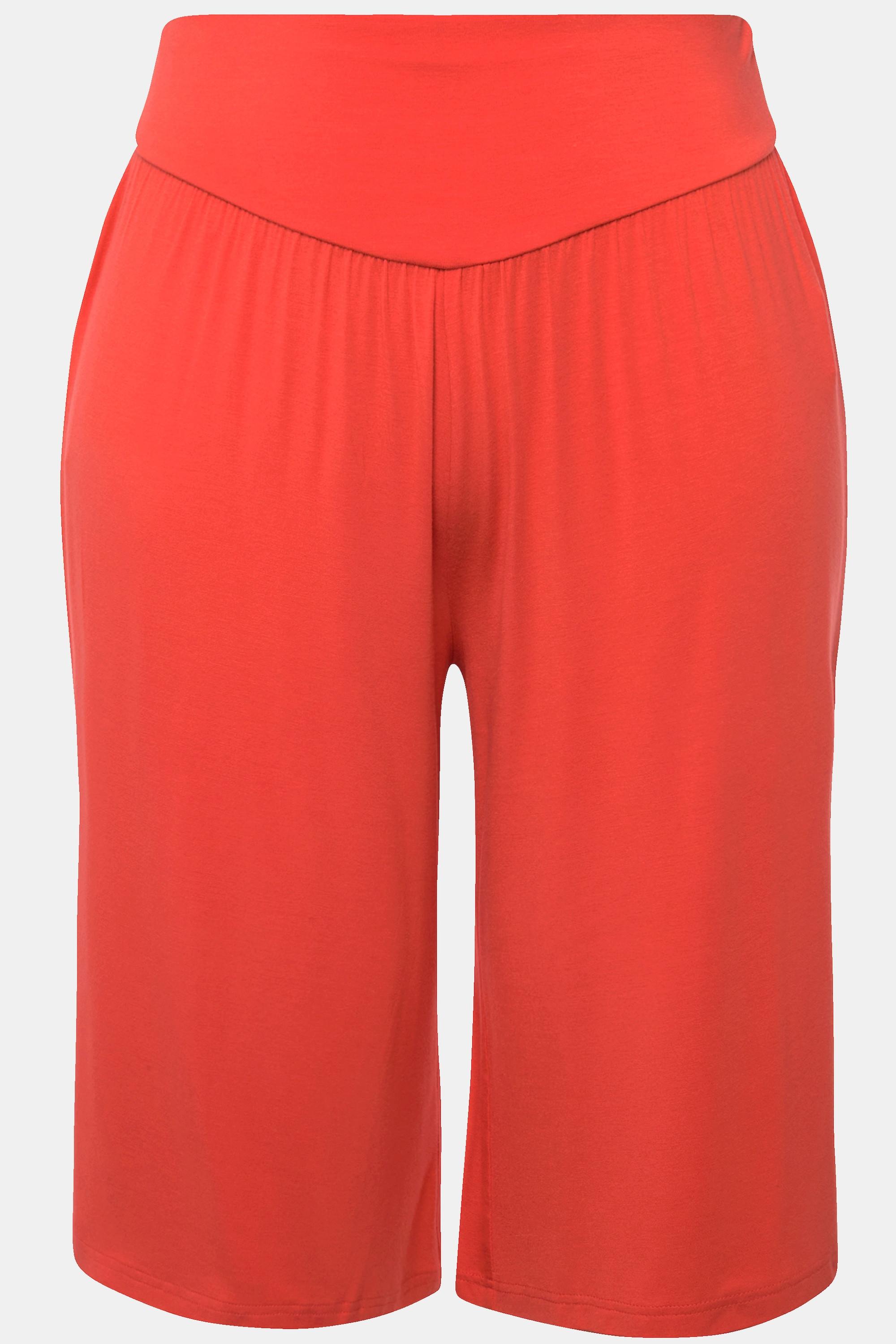 Ulla Popken Bermuda Weites Gerades Bein Elastikbund  