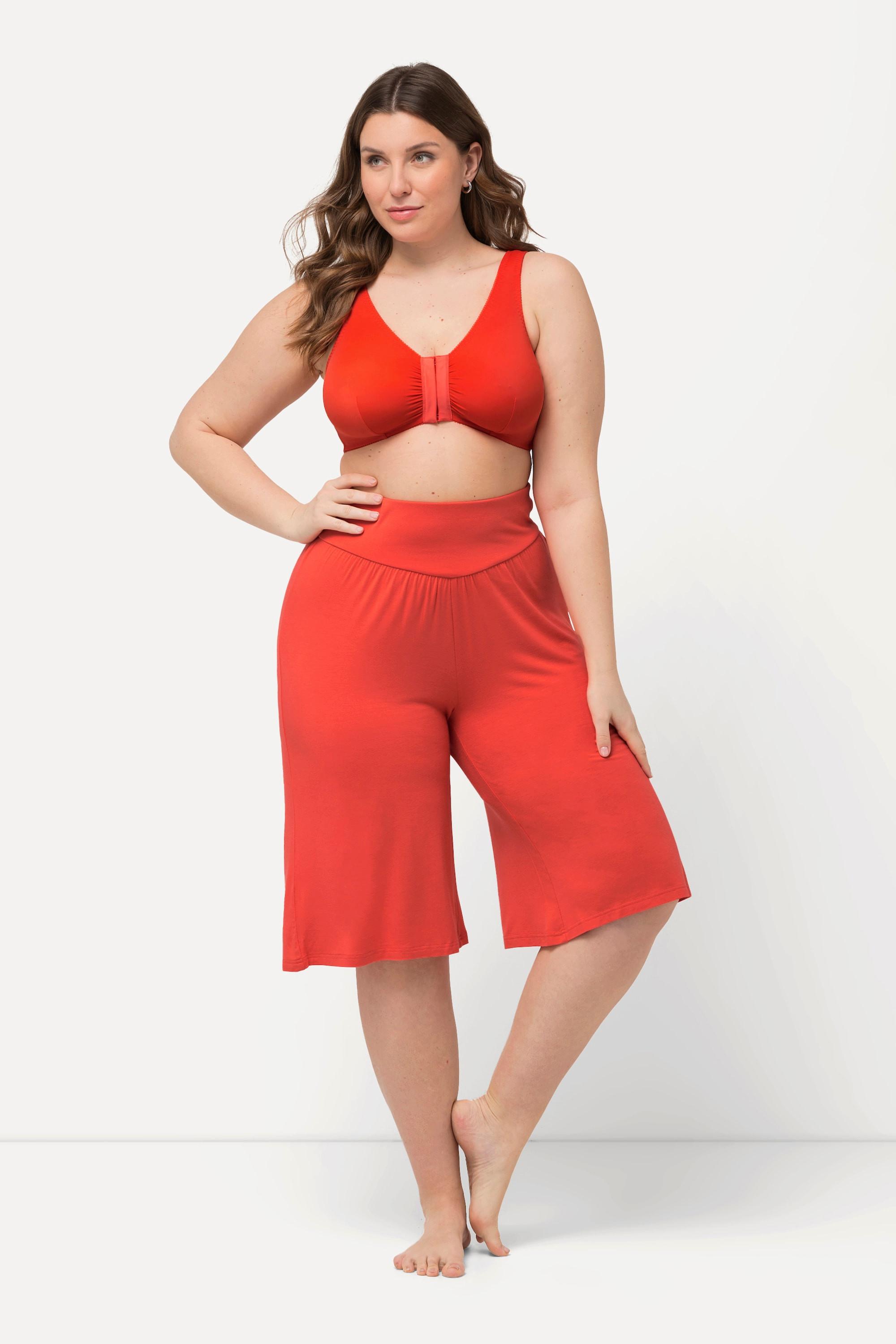 Ulla Popken Bermuda Weites Gerades Bein Elastikbund  