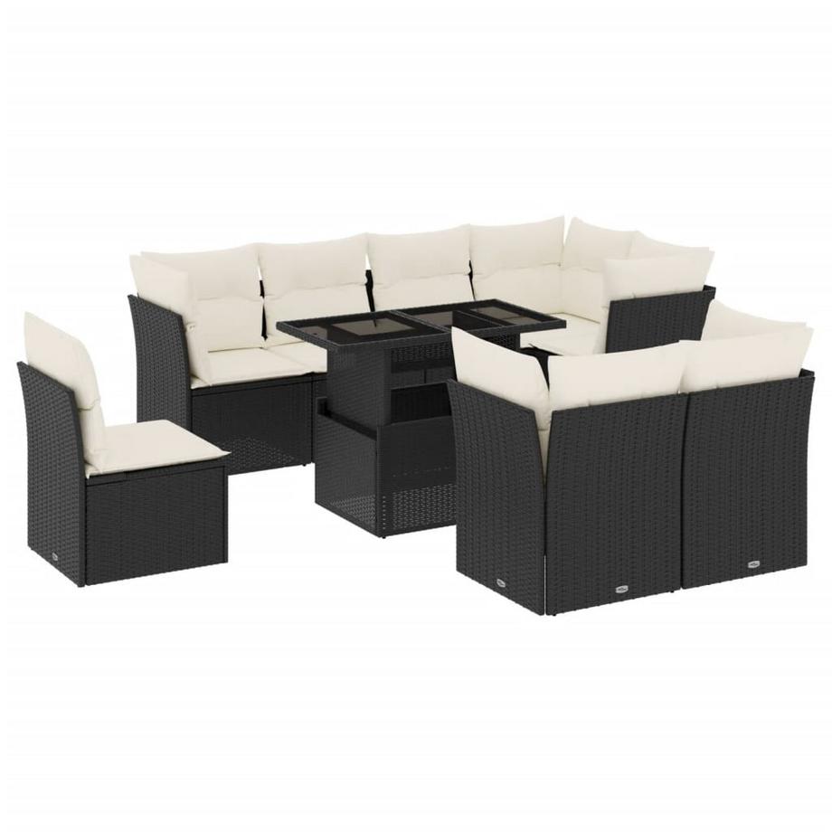Ensemble de canapés de jardin rotin synthétique