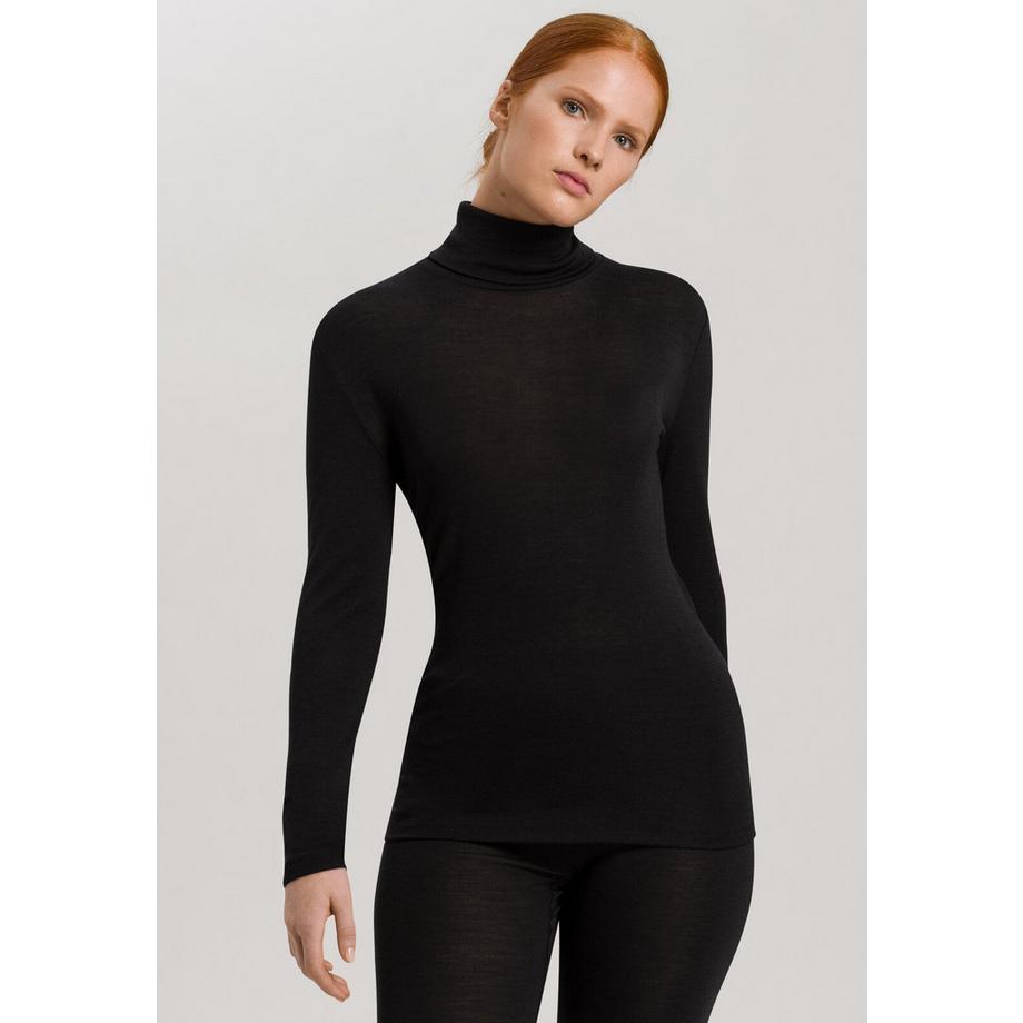 HANRO Woll Seide Rollkragen Shirt  